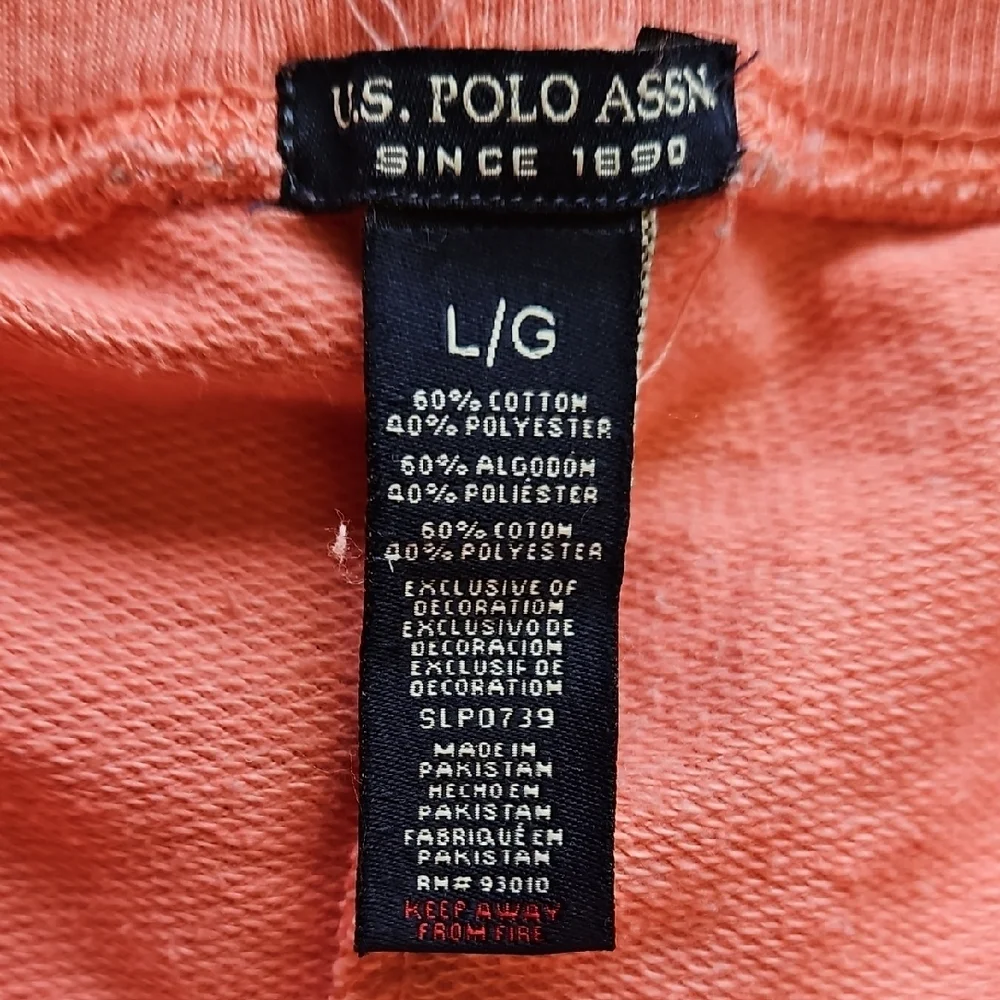 U.S. Polo Assn.‎ Coral Pink Drawstring  Joggers Sz L